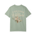 Consider the Wildflowers Tee | Luke 12:27 | Christian Comfort Colors Shirt