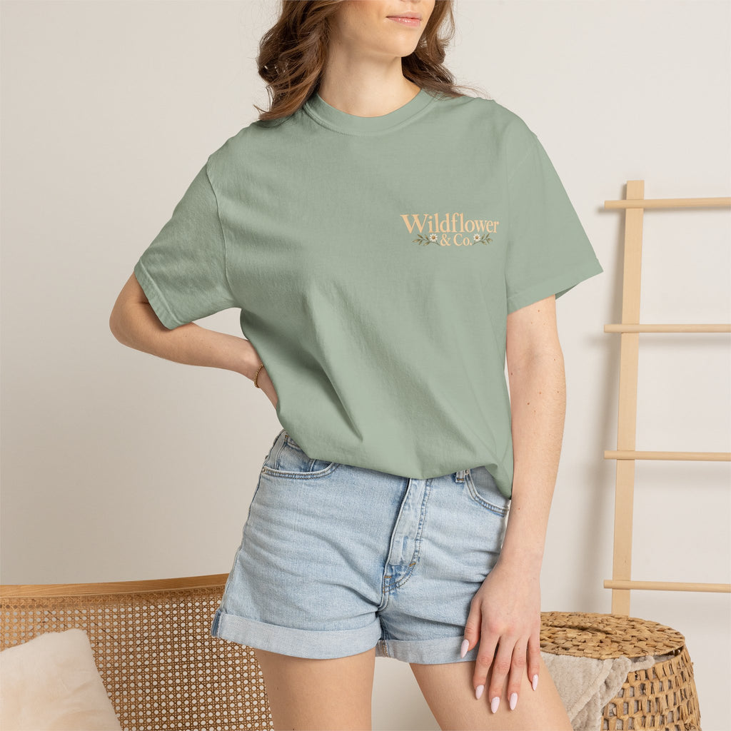 Consider the Wildflowers Tee | Luke 12:27 | Christian Comfort Colors Shirt