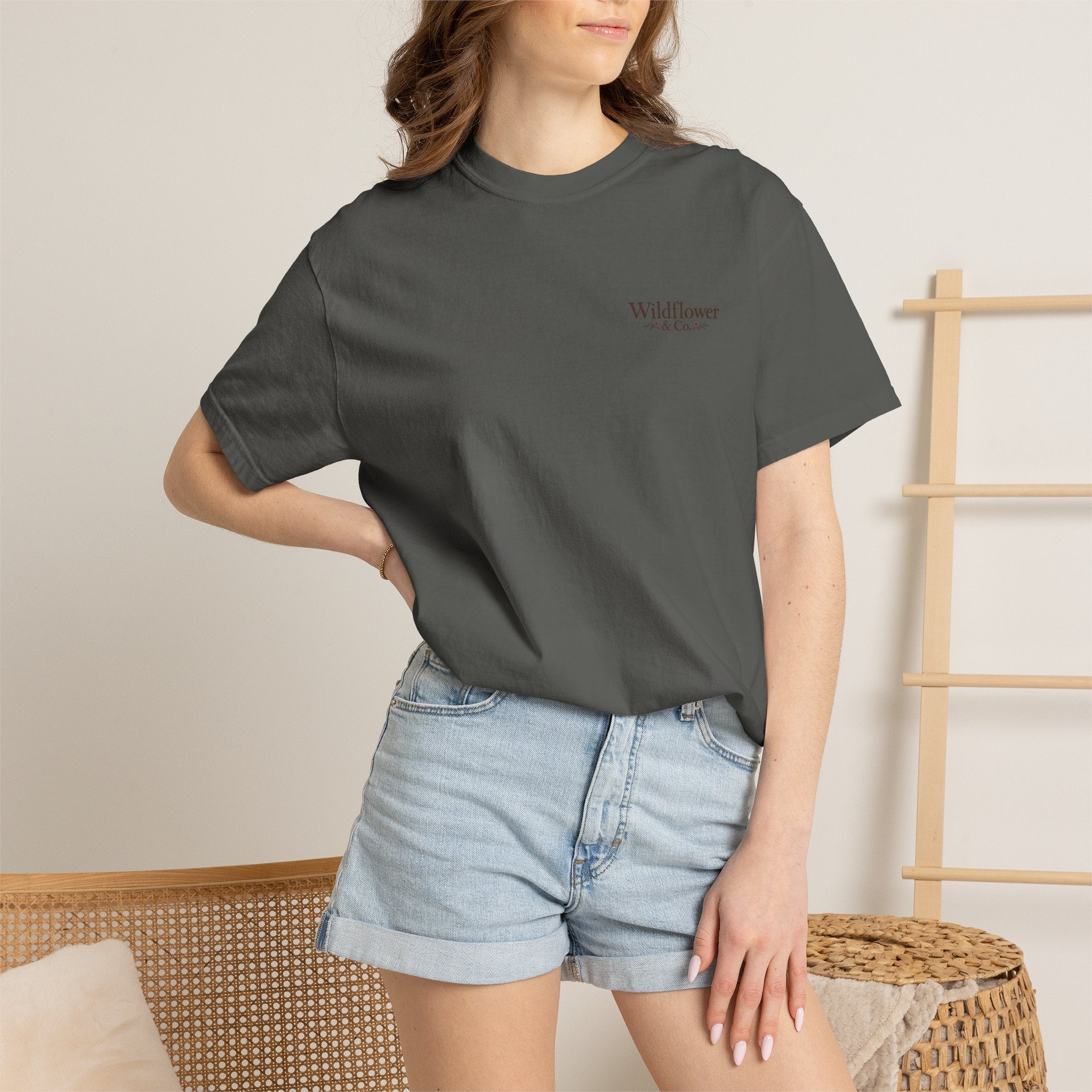 Rooted in Grace Comfort Colors® Tee | Christian Floral T-Shirt